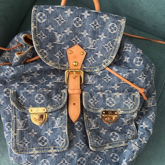 Denim Sac a Dos Backpack GM Blue - Picture 1 of 7